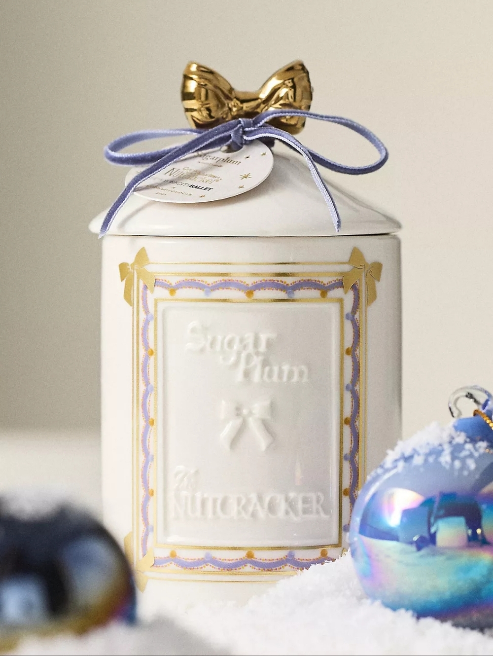 Anthropologie New York City Ballet Nutcracker Fruity Vanilla & Dark Plum Ceramic